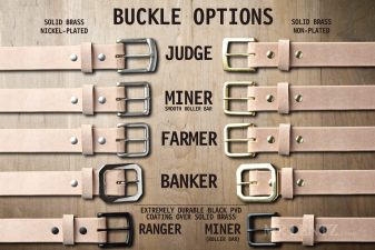 buckle options for rough out gun belt