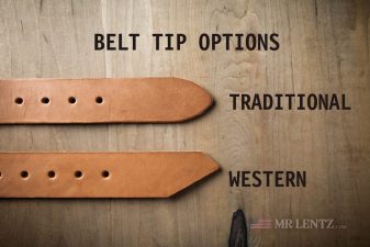 Belt Tip Options for single layer gun belt wide width