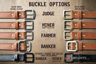 buckle options for lined leather belt