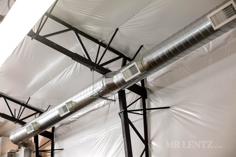 heating duct for workshop