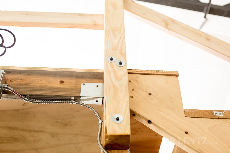 4x4 wood posts for railing on stairway