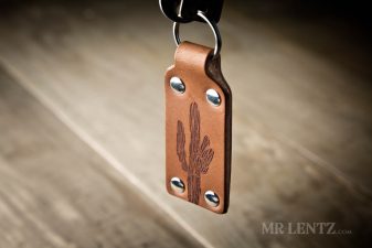 keychain with saguaro cactus