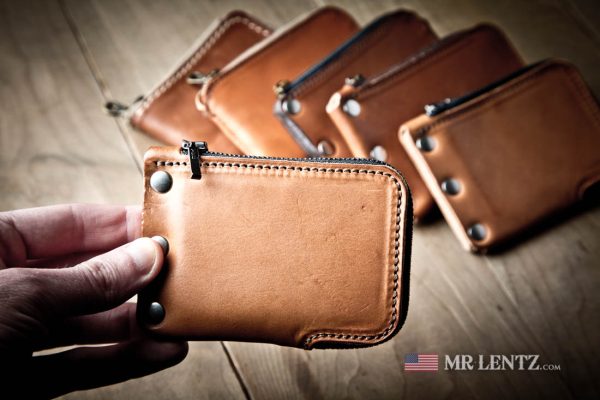 zippered card wallet prototype