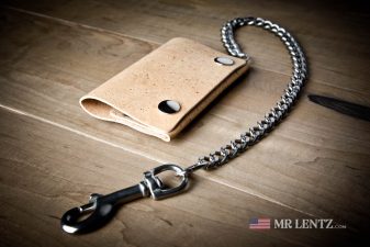 minimal biker cork wallet