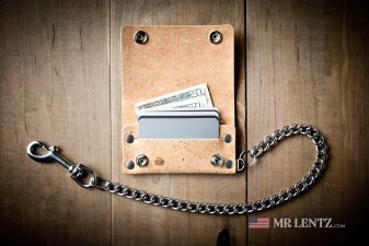 biker wallet made from cork