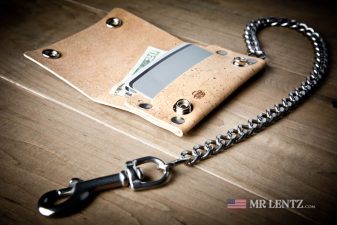 interior of cork biker wallet