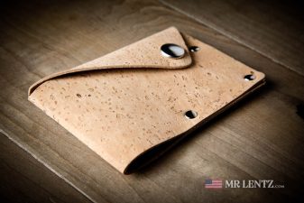 card wallet with snap from cork