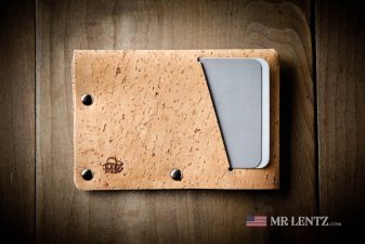 back of cork card wallet