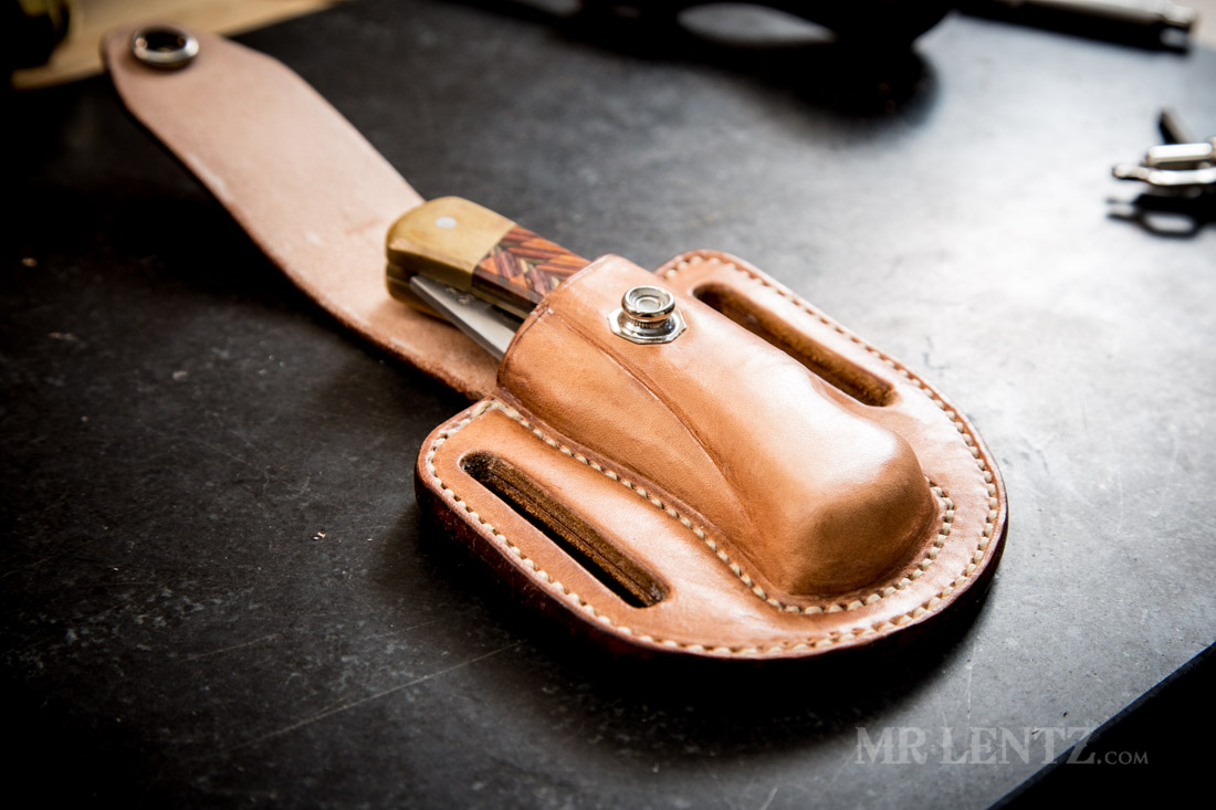 wet formed knife sheath with snaps