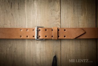 brown double tongue wide belt