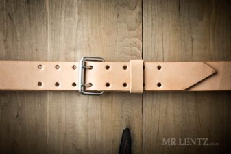 tan wide double tongue belt