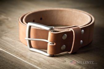 brown wide leather gun belt
