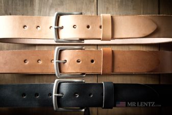 wide leather gun belts single layer
