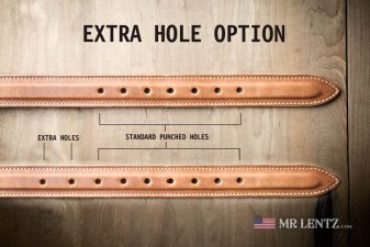 extra hole option for wide leather dress belts
