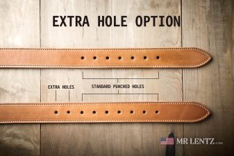 lined leather belt extra hole options