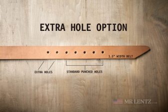 extra holes on a single layer gun belt