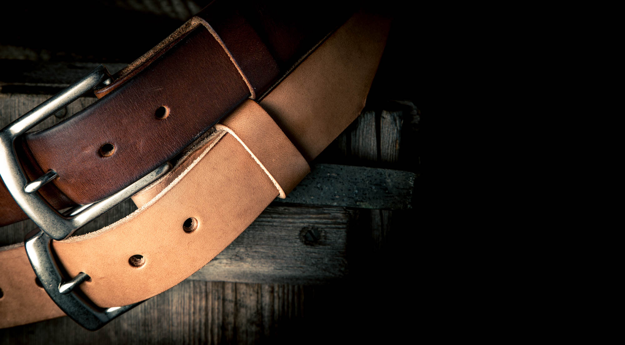 aged leather belt patina