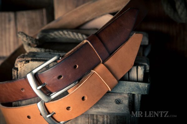 aged leather belt patina