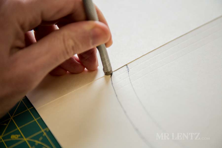 making an axe sheath template