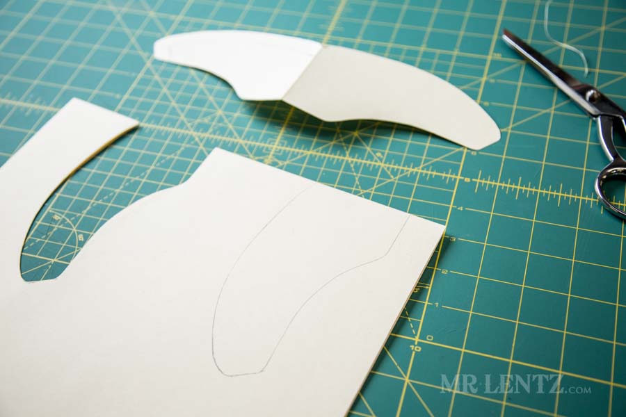 cutting the axe sheath template