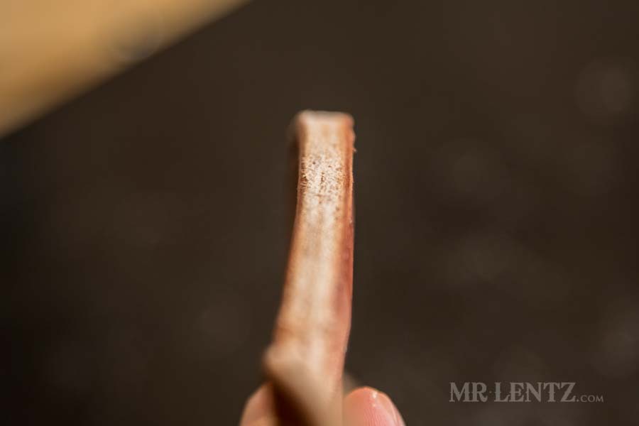 smooth edge on axe sheath