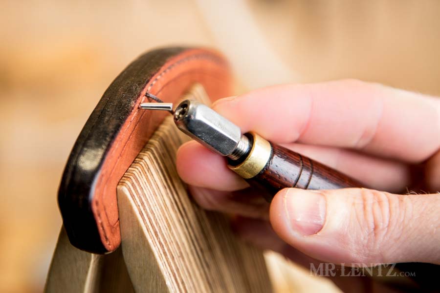 broken awl blade in the axe sheath