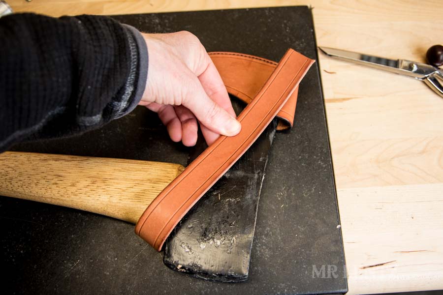 measuring the length of retaining strap