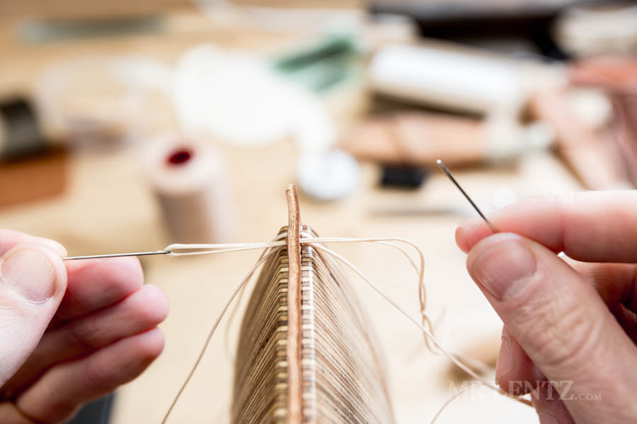 saddle stitching by hand