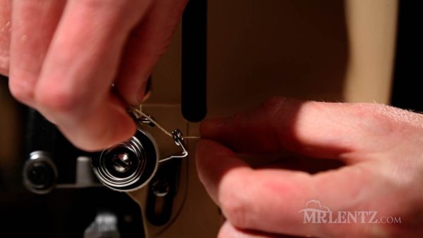 guide on a heavy duty leather sewing machine