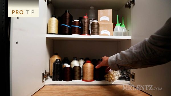 selecting thread for use on heavy duty leather sewing machine