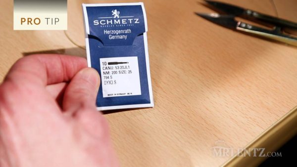 Schmitz needles for use on leather sewing machine