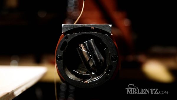 bobbing facing up on leather sewing machine