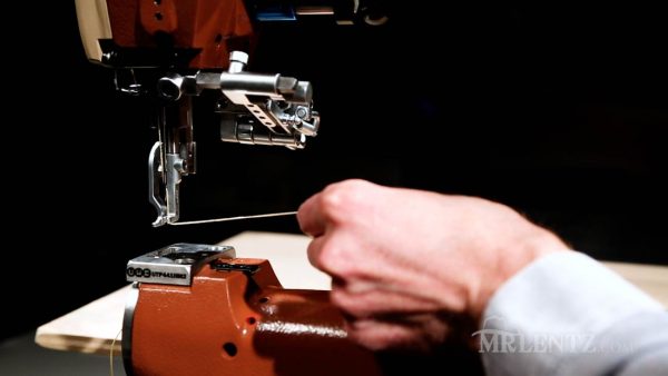 placing tension on top thread for leather sewing machine