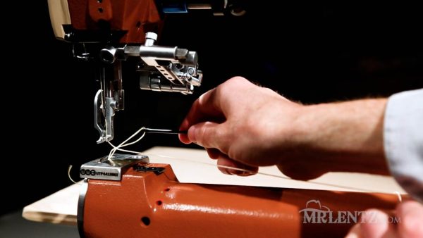 catching the bobbin thread on a heavy duty leather sewing machine