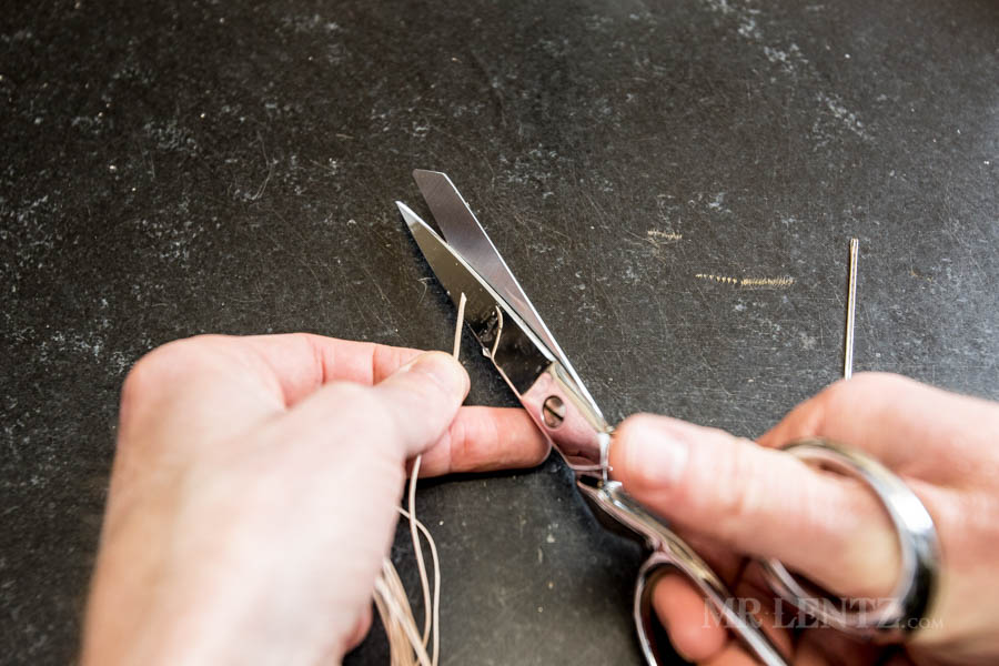 cutting thread for sewing leather