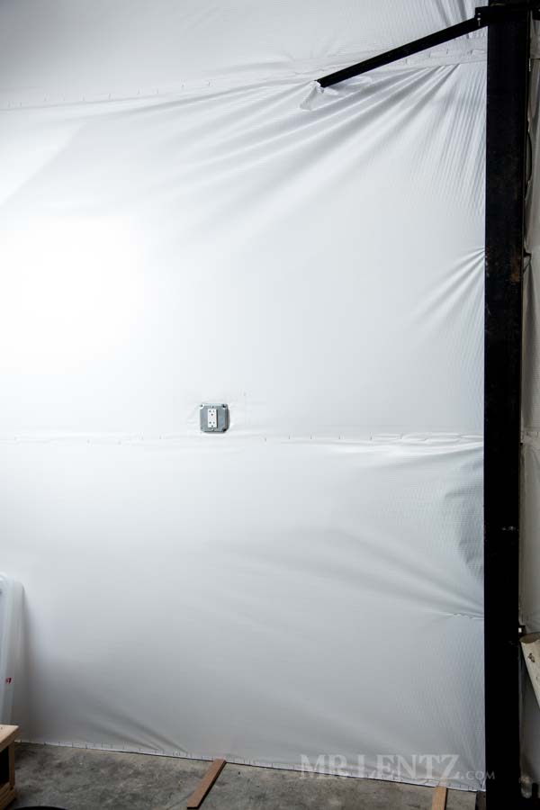 wall to be sheathed in plywood