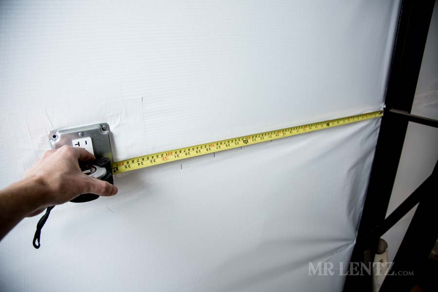 measuing width for plywood walls