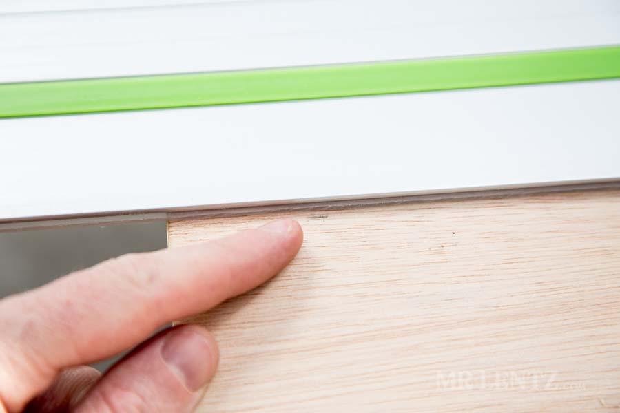 aligning a track saw