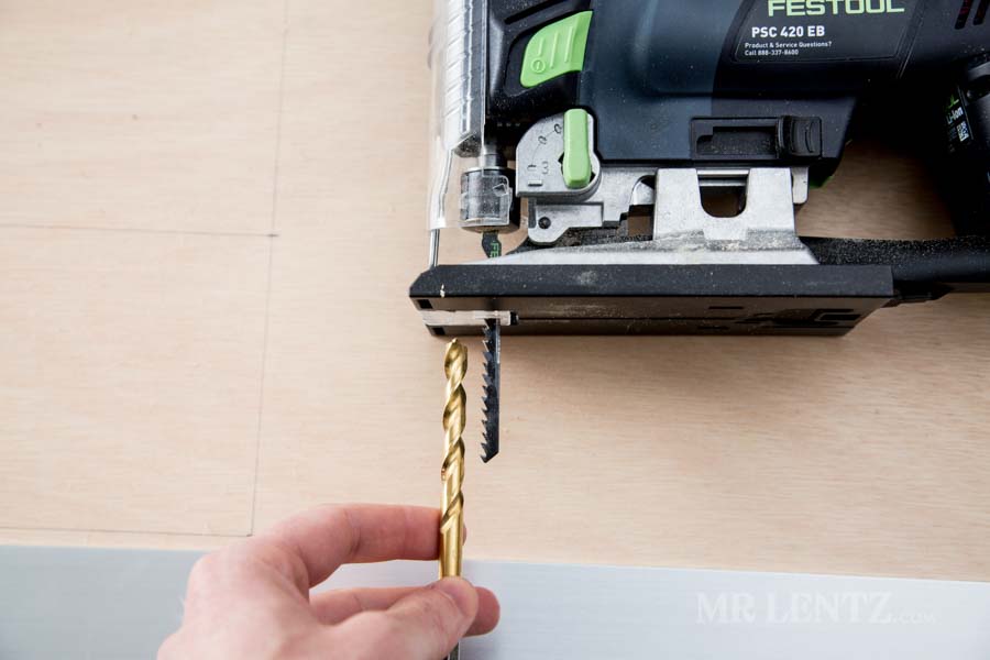 using drill bit the same width of jigsaw blade
