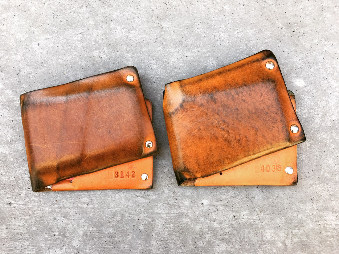 leather wallet vegetable tanned patina