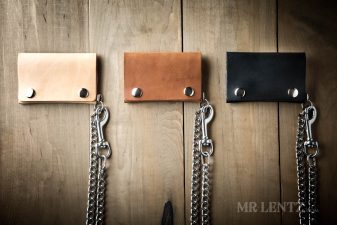 leather biker wallets
