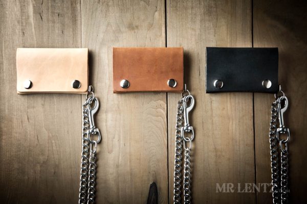 leather biker wallets