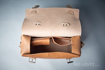 interior storage in mens large leather briefcase