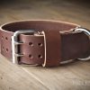 large leather dog collar for strong dogs