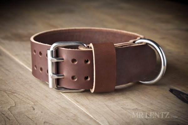 large leather dog collar for strong dogs