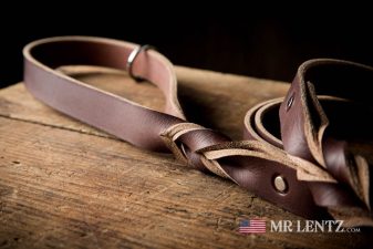 braided leather dog leash