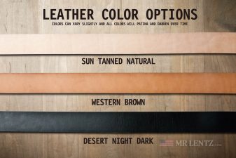 leather color options for single layer gun belts