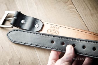 double layer black gun belt