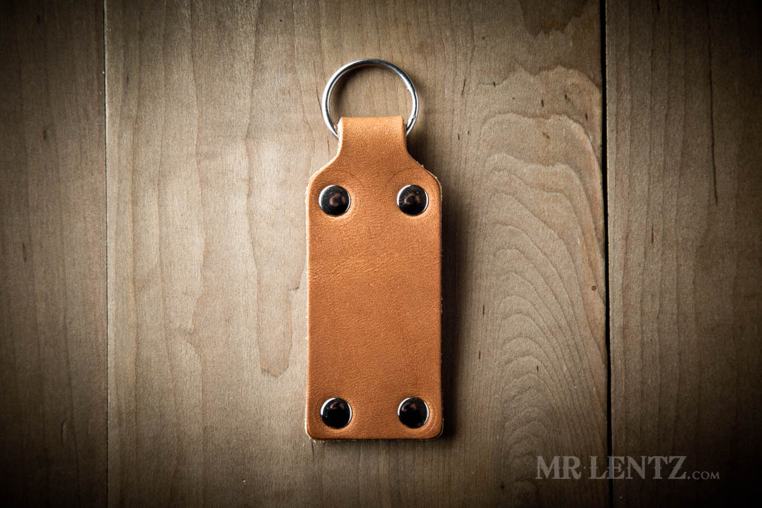 brown leather key ring