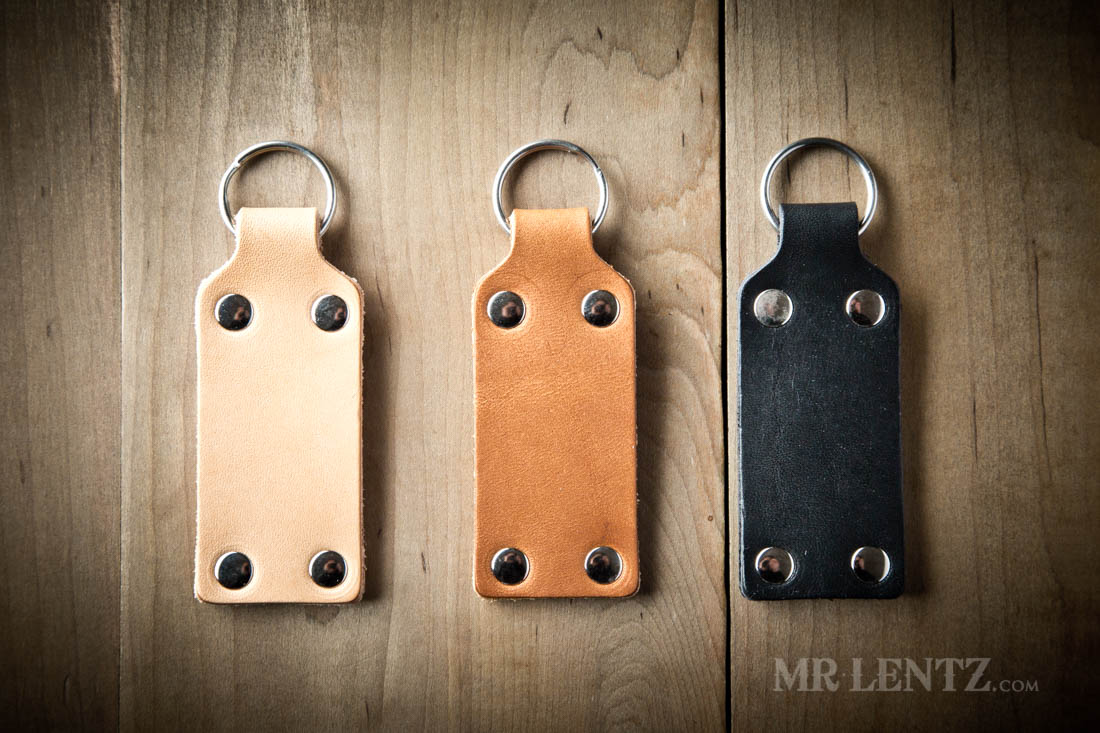 leather key ring color options